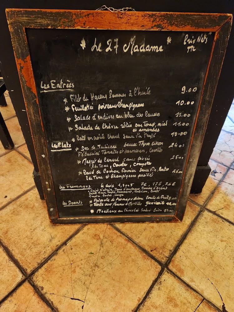 Le 27 Madame - Menu Image 3